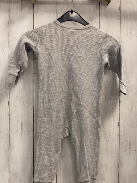H&M  Schlafanzug  Gr. 80  hellgrau Struktur 
