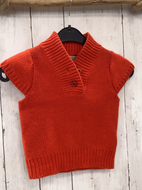 Bock Copenhagen  Pullunder  Gr. 86  orange Strick 70 % BW 30 % Wolle 