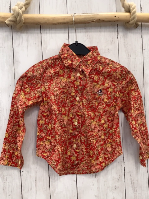 Donaldson  Bluse  Gr. 98  rot Blumen 