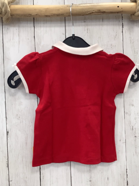 Steiff  Poloshirts  Gr. 74  rot weißer Bund + Kragen 