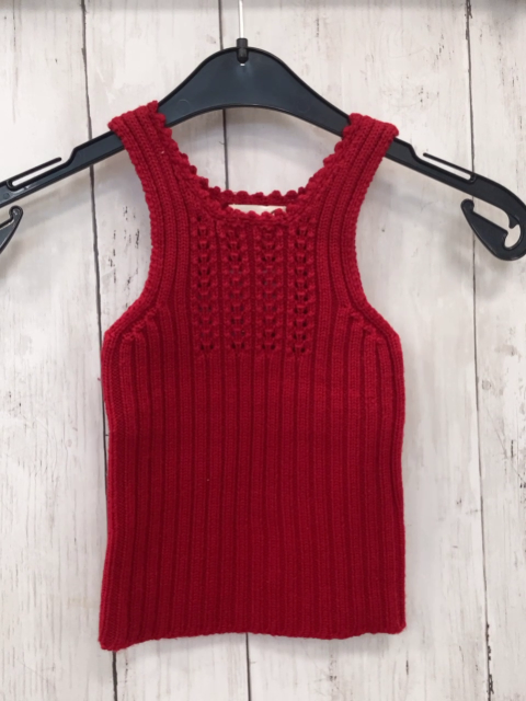 Bock Copenhagen  Top  Gr. 92  rot Strick Rippen 100 % Wolle 