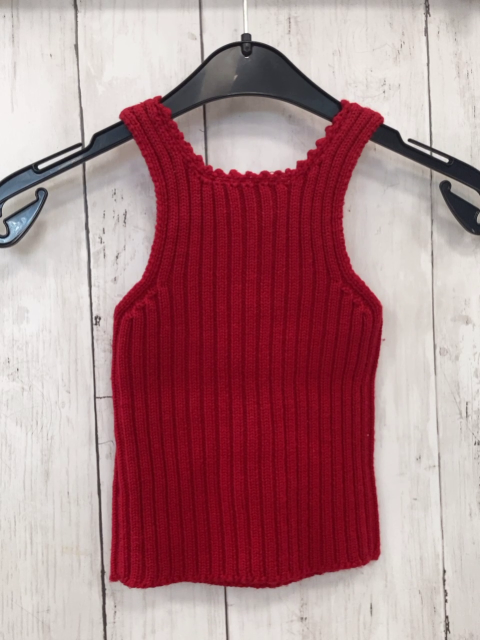 Bock Copenhagen  Top  Gr. 92  rot Strick Rippen 100 % Wolle 