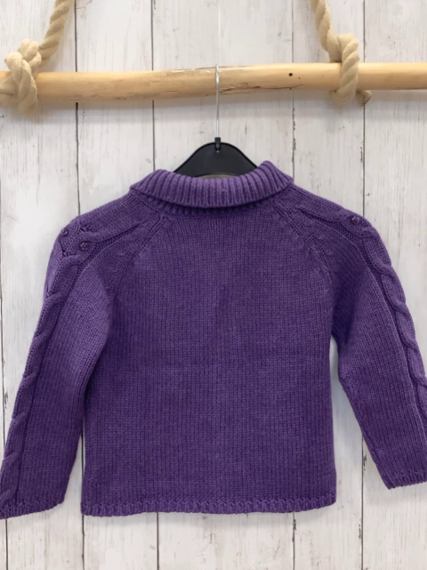 Bock Copenhagen  Strickjacke  Gr. 104  lila Strick 20 % Wolle 80 % BW 