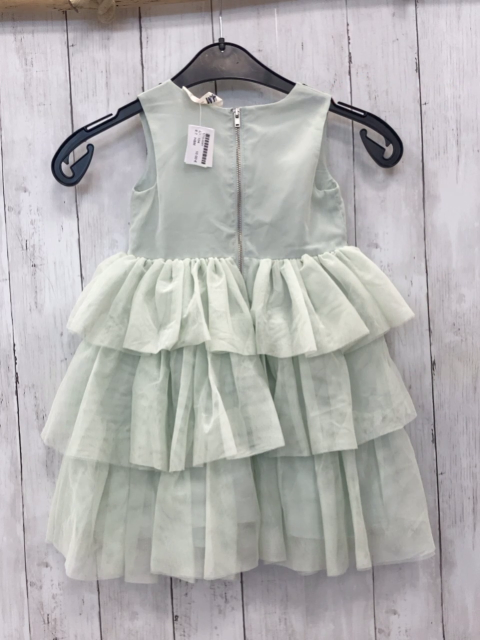 H&M  Kleid Gr. 104  mint Oberteil mit Pailetten Tüllrüschenrock 