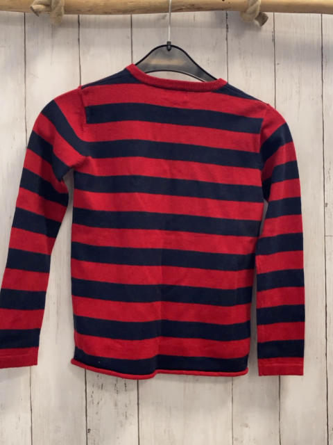 Bock Copenhagen  Pullover  Gr. 122/128  blau rote Streifen Strick 70 % Baumwolle 30 & Wolle 