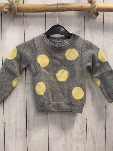 Bock Copenhagen  Pullover  Gr. 80  grau gelbe  Punkte  Strick 70 % BW 30 & Wolle 