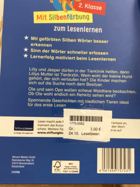 Leselöwen  Buch Tiergeschichten 