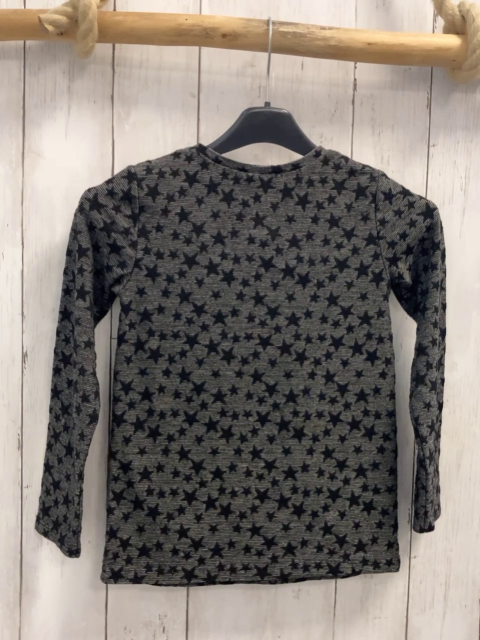 Benetton Pullover Gr. 116  schwarz grau meliert schwarze Sterne