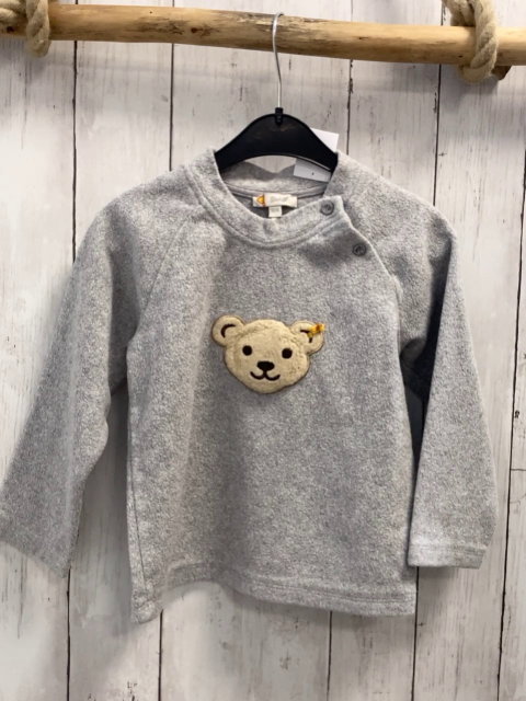 Steiff Pullover Gr. 104  grau Fleece Kopf