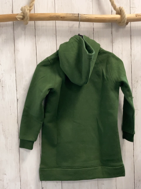 Esprit  Kleid  Gr. 116  oliv Kapuze schwarze glänzende Schrift 