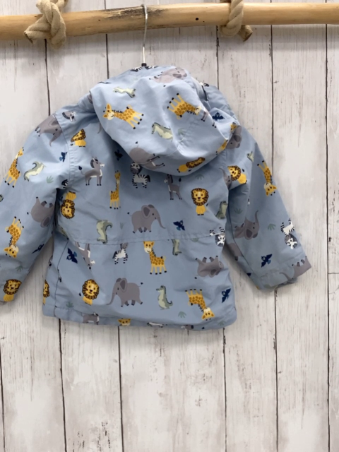 Name it  Regenjacke  Gr. 74  hellblau Wilde Tiere 