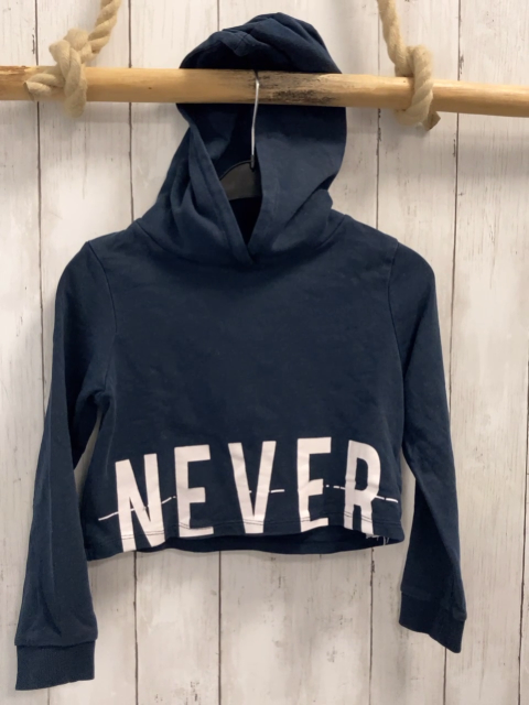 Name it  Pullover  Gr. 122  blau Kapuze Schrift 