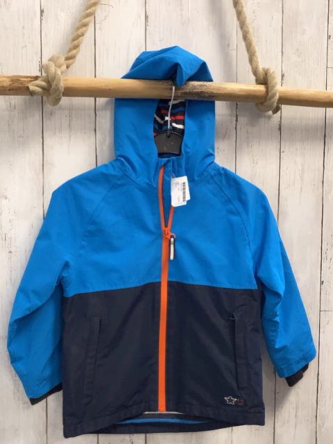   Regenjacke  Gr. 110  hellblau blau Kapuze orange Reißverschluss