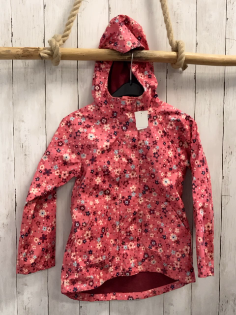   Regenjacke  Gr. 128  himbeere bunte Blumen 