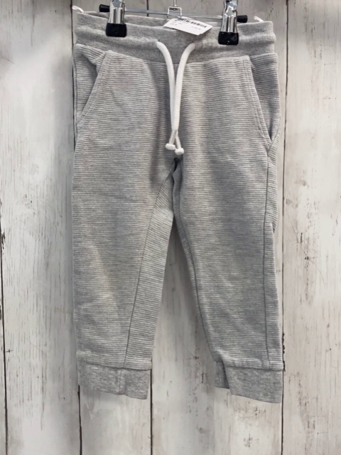   Jogginghose  Gr. 92  hellgrau Rippen weiße Kordel