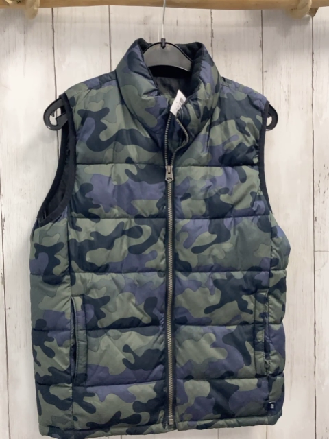 GAP  Weste  Gr. 152  oliv kiwi grau gesmustert 