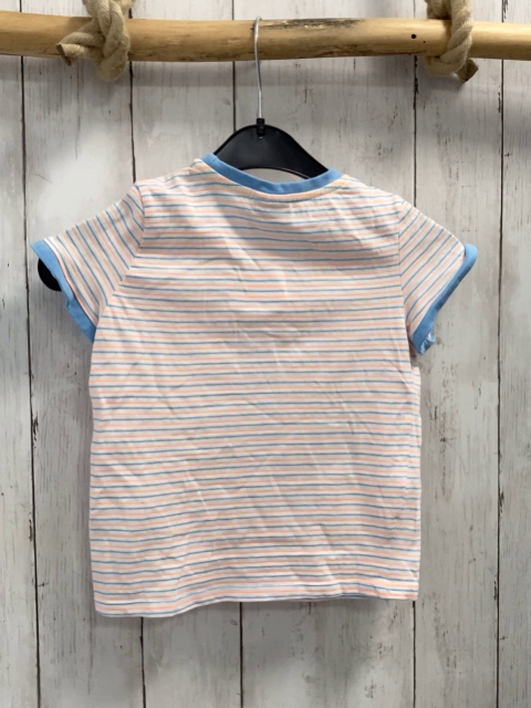 Sergent Major  T-Shirt  Gr. 98  weiß hellblau orange Streifen Poolbilder 