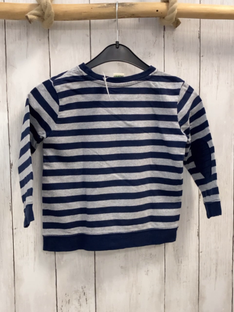 Alana  Langarmshirt  Gr. 104  blau graue Streifen Feuerwehrauto 