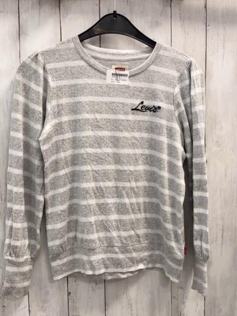 Levi´s  Pullover  Gr. 152  hellgrau weiße Streifen Feinstrick 