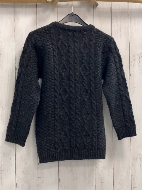 Original Steindl  Strickjacke  Gr. 152  dunkelgrau Rauten Zöpfe Trachtenknöpfe 