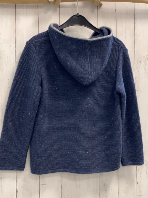Isar Trachten  Strickjacke  Gr. 152  blau hellgrauer Bund Trachtenknöpfe 
