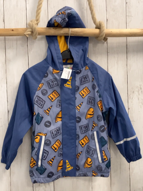   Regenjacke  Gr. 110  hellblau Baustellenzubehör gebes Fleecefutter 