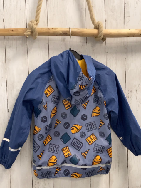   Regenjacke  Gr. 110  hellblau Baustellenzubehör gebes Fleecefutter 