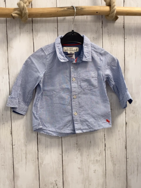 H&M  Hemd  Gr. 74  hellblau weiße Streifen 