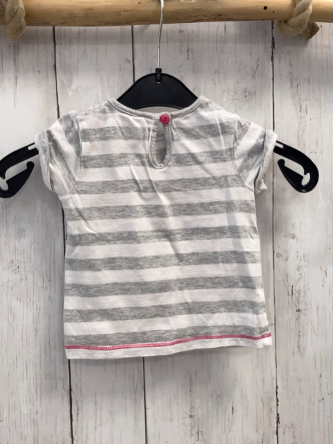  T-Shirt  Gr. 68  grau weiße Streifen Minnie Mouse 