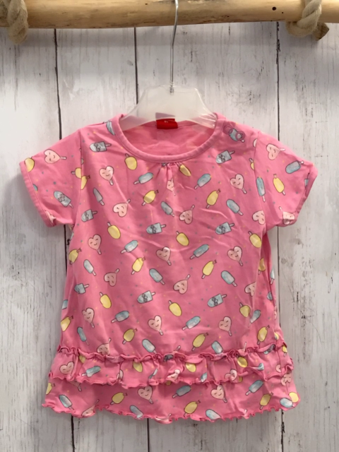S´Oliver  T-Shirt  Gr. 80  pink buntes Eis Rüschen