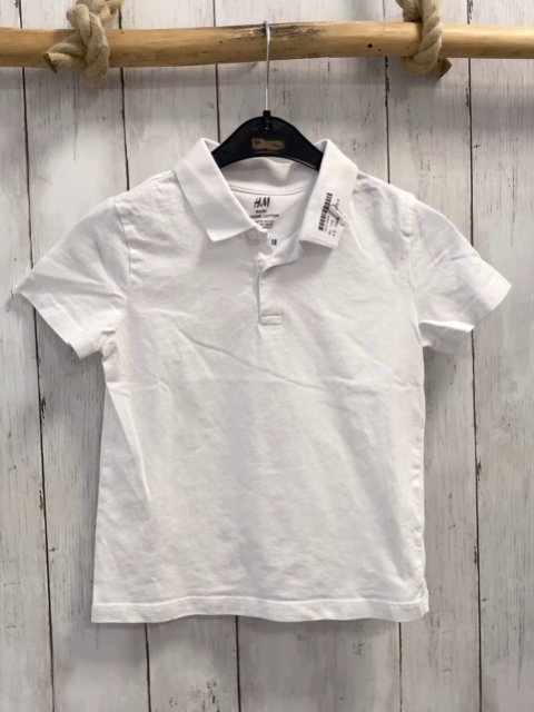 H&M T-Shirt  Gr. 110  weiß Polokragen