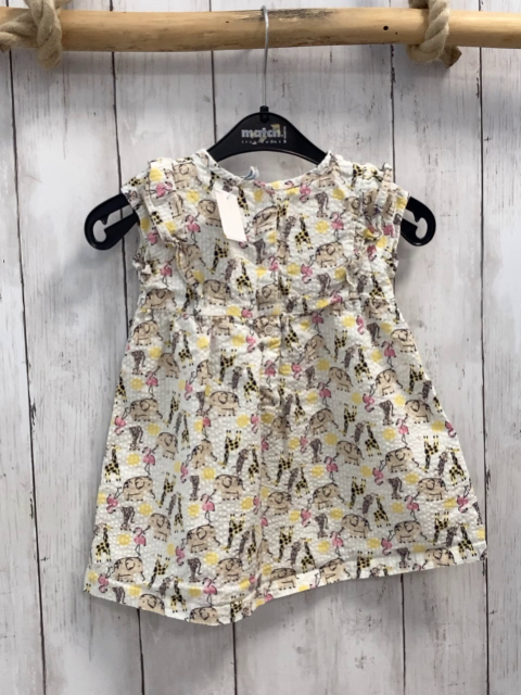   Kleid  Gr. 74  weiß Struktur Wilde Tiere 