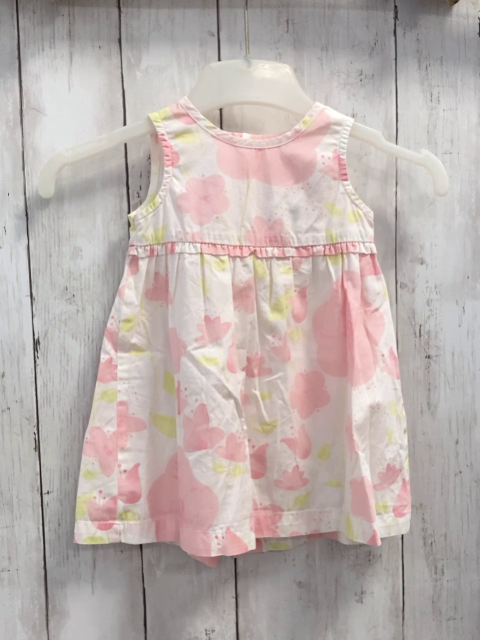   Kleid  Gr. 74  weiß rosa gelbe BLumen 