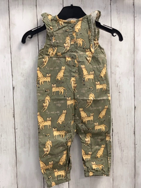   Jumpsuit Gr. 74  kiwi Leoparden Rüschen