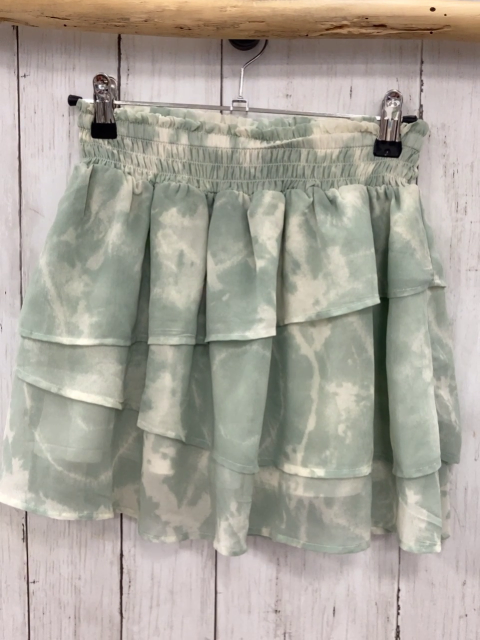 H&M Rock Gr. 134/140  mint creme gemustert Gummizugbund 