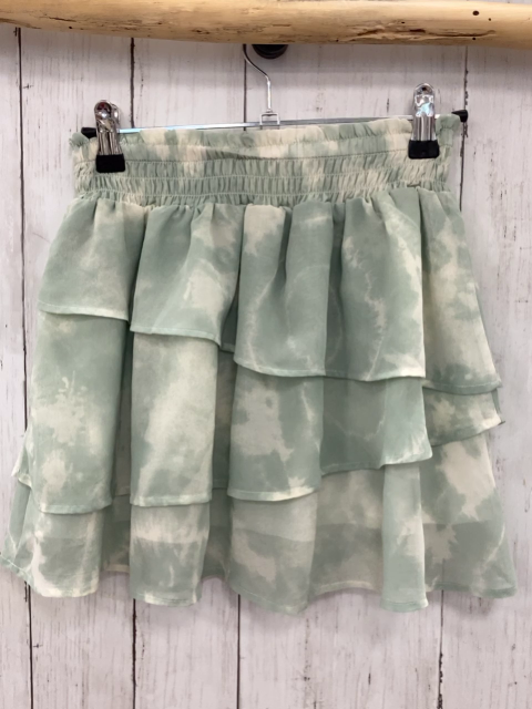 H&M Rock Gr. 134/140  mint creme gemustert Gummizugbund 