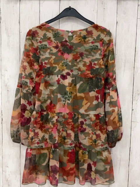 Desigual  Kleid  Gr. 134/140  beige kiwi mais gemustert Blumen 