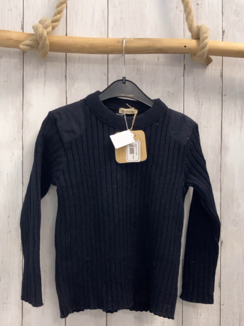 neu Armor Kids  Pullover  Gr. 116  blau Rippen Strick 50 % Wolle NP 55 € 