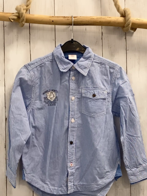 S´Oliver  Hemd  Gr. 122  hellblau weiße Streifen 