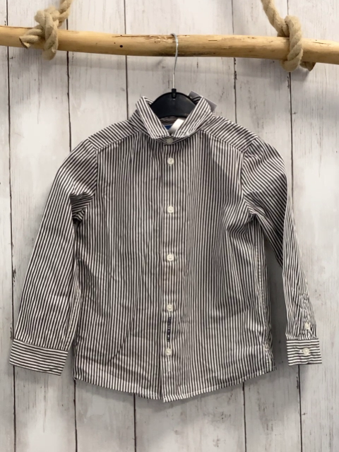 Jacadi  Hemd  Gr. 104  grau weiße Streifen
