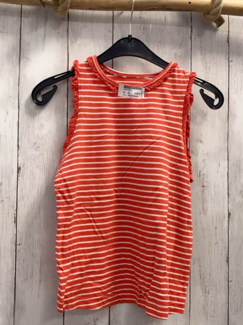 Mini Boden  Top  Gr. 122  rot weiße Streifen Rüschenbund 