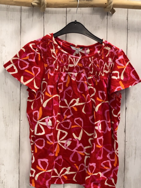 Next  T-Shirt  Gr. 34  rot rosa orange weiße Schleifen 