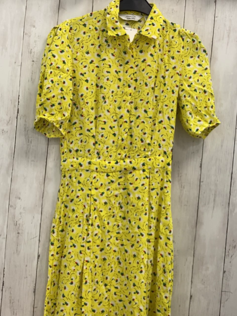 Stockholm Atelier  Kleid  Gr. 34  gelb grün weiß roter Druck 