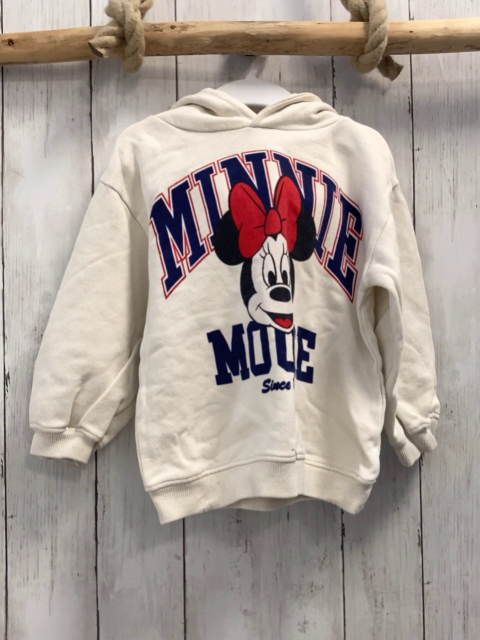 Zara  Pullover  Gr. 104  creme Kapuze Micky Mouse + Schrift 