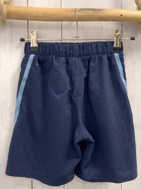 Decathlon  Sportshorts  Gr. 134  blau hellblauer Seitenstreifen 