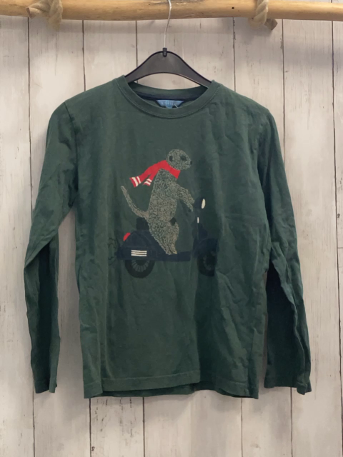 Review  Langarmshirt Gr. 140  grün Hund auf Mofa 
