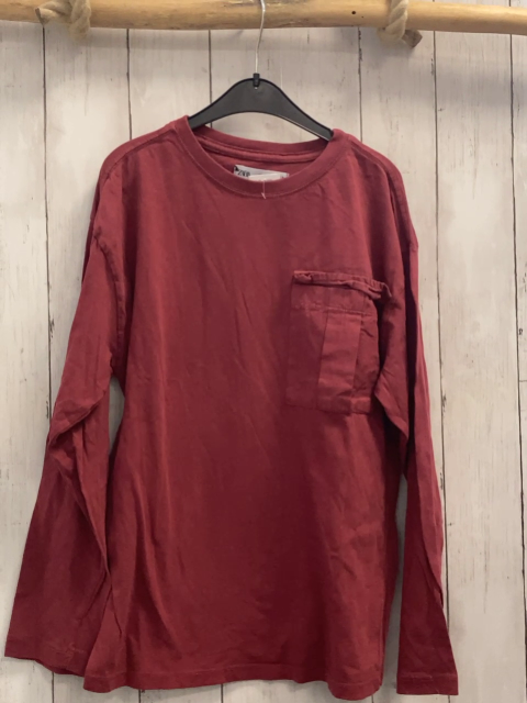 Zara  Langarmshirt  Gr. 152  rostrot Brusttasche