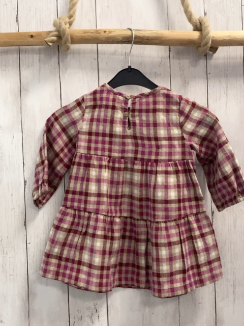 zara Kleid Gr. 92  beere weiß beige kariert