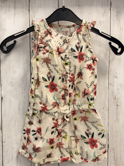 Zara  Playsuit  Gr. 86  beige bunte Blumen 