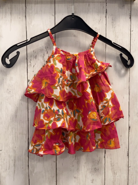 Zara  Kleid  Gr. 74  weiß pink orange gelbe Blumen Rüschen 